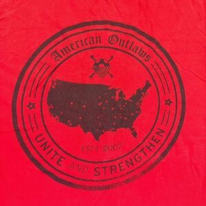 American Outlaws Soccer T-Shirt Adult Small Red USMNT USWNT Football Pulisic USA